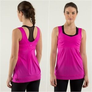 Lululemon Run Mesh Loose Tank Pink 10 NWOT